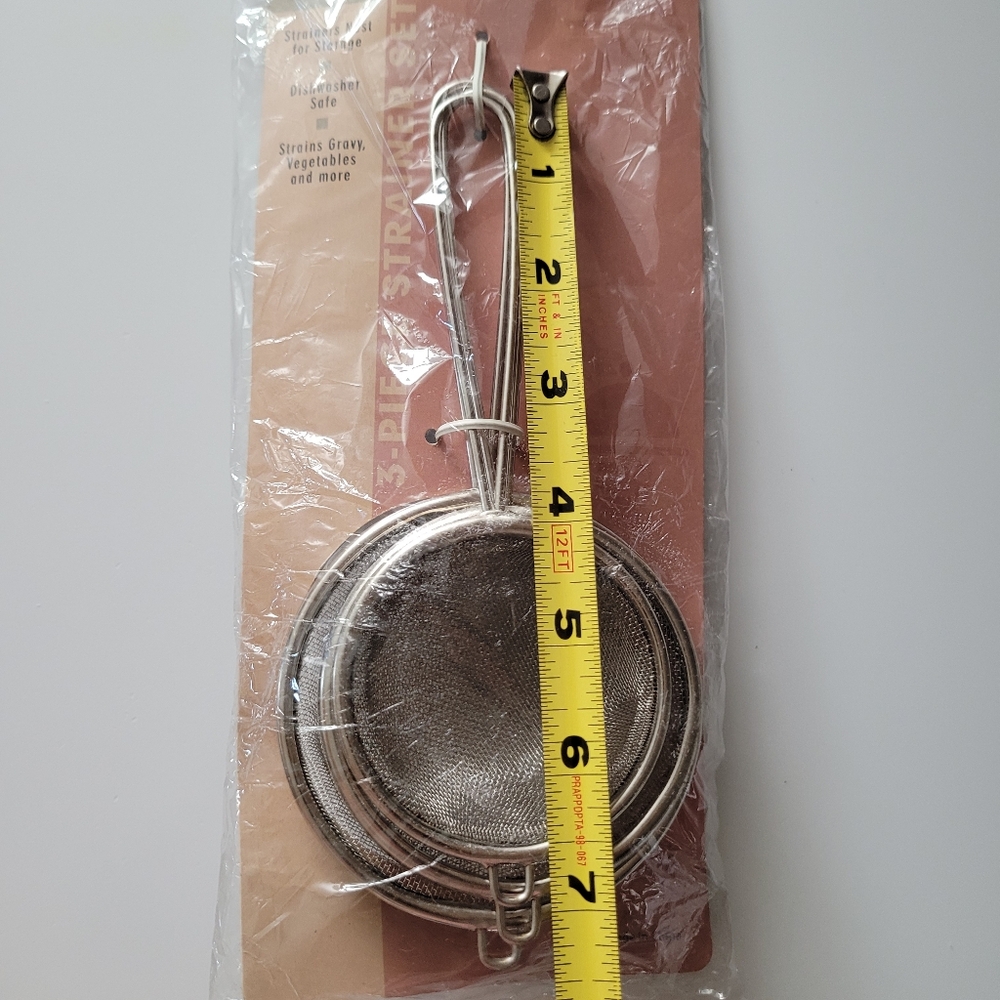 3pc Strainer Set FREE w/purchase Gourmet Traditions NEW Gift - Picture 2 of 9